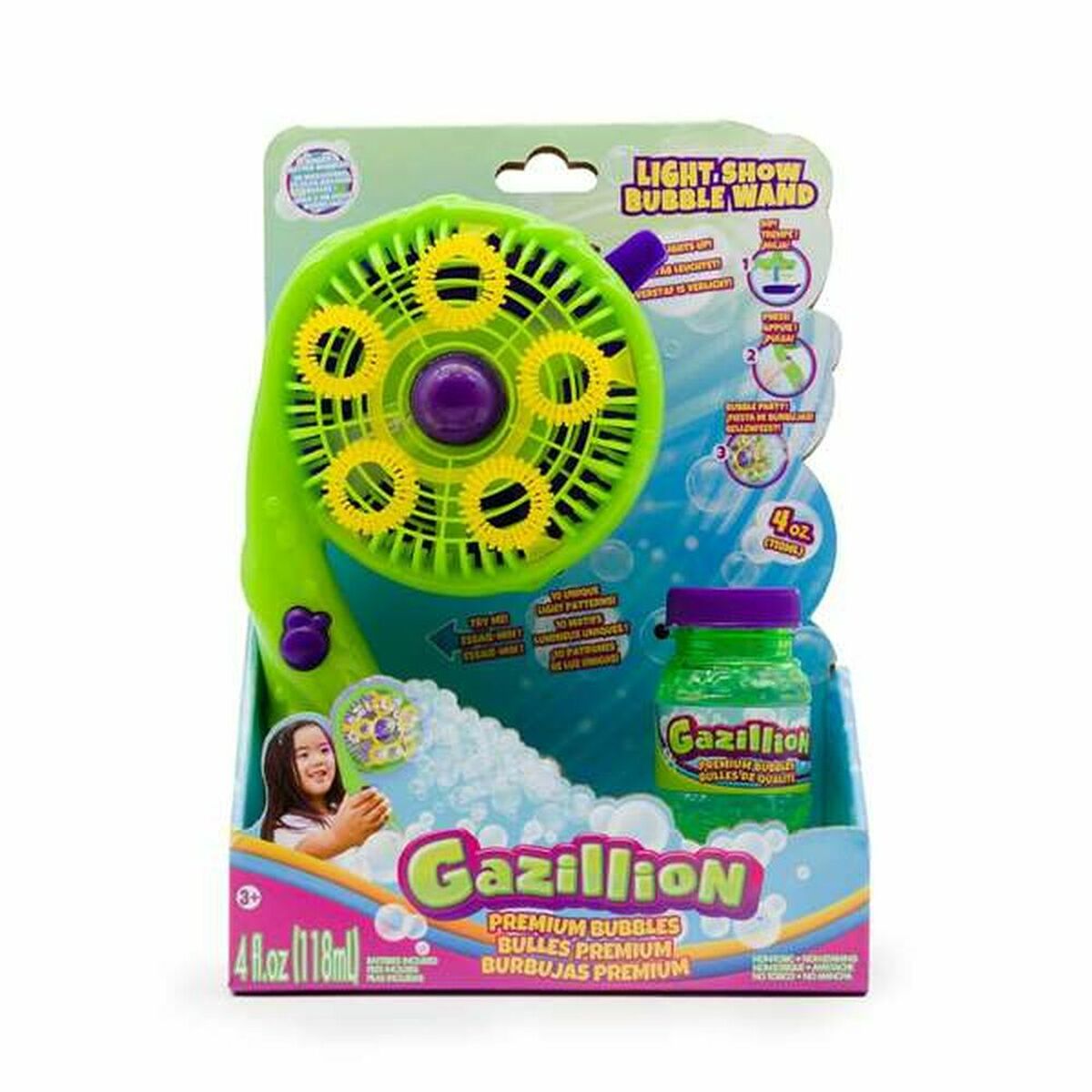Pistola di Bolle di Sapone Gazillion Luci (237 ml)