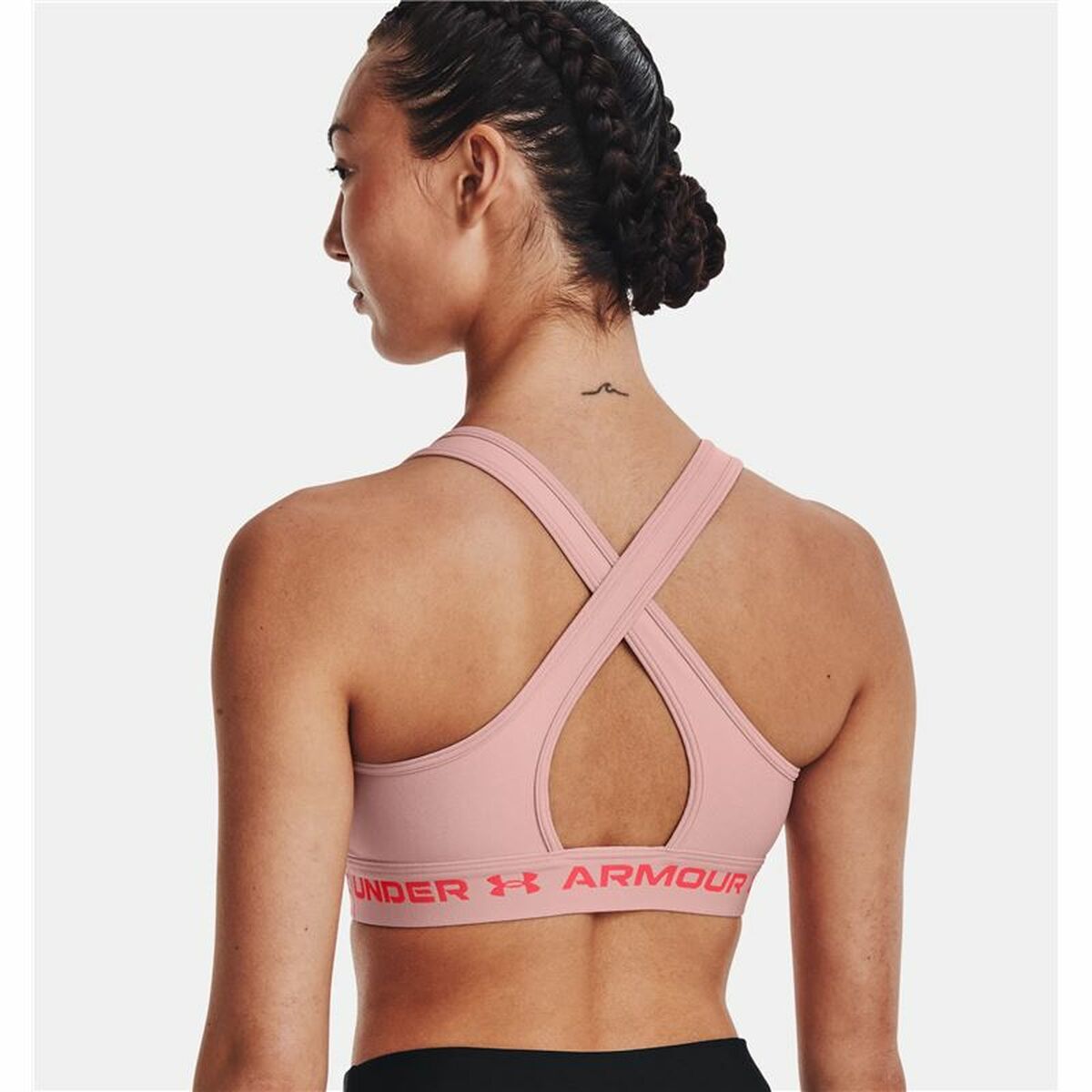 Reggiseno Sportivo Under Armour Crossback Mid Rosa