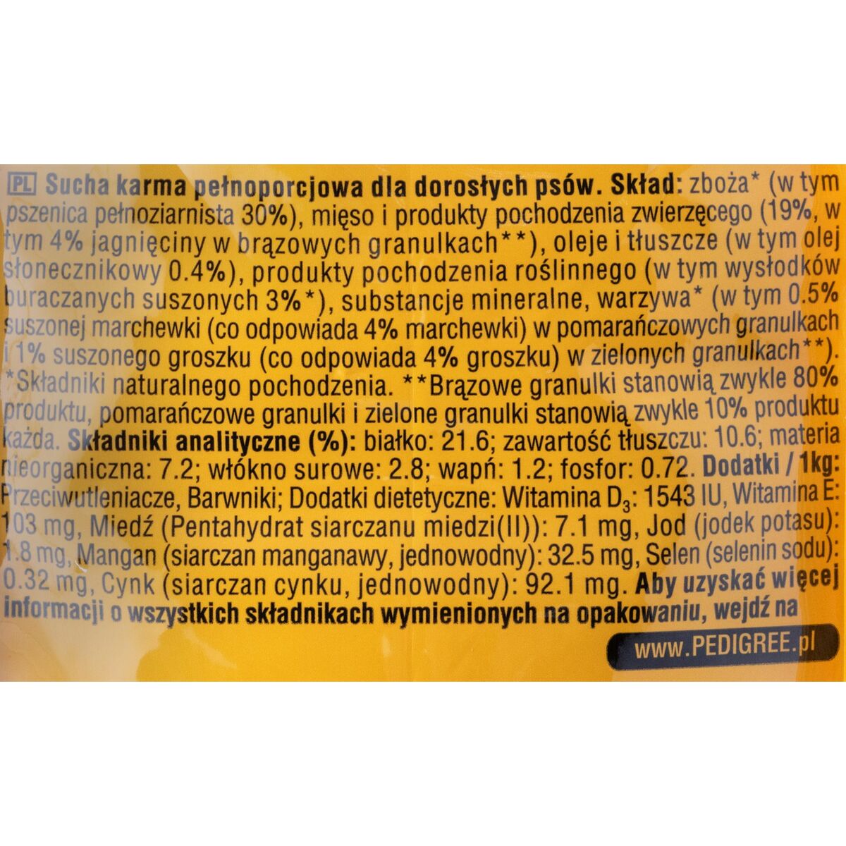 Io penso Pedigree Adult Professional Adulto Agnello 15 kg