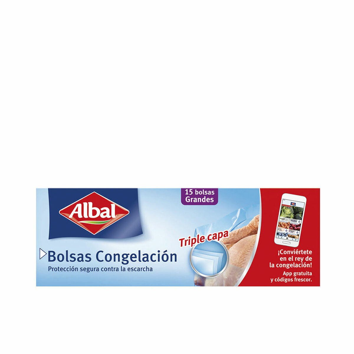 Set di Sacchetti Riutilizzabili per Alimenti Albal Grande Freezer 15 Unità