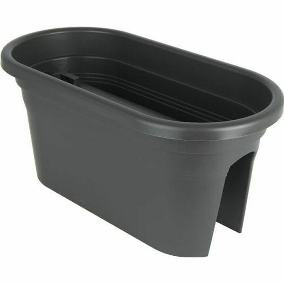 Vaso rettangolare da Balcone Artevasi Antracite 30 x 60 x 27 cm