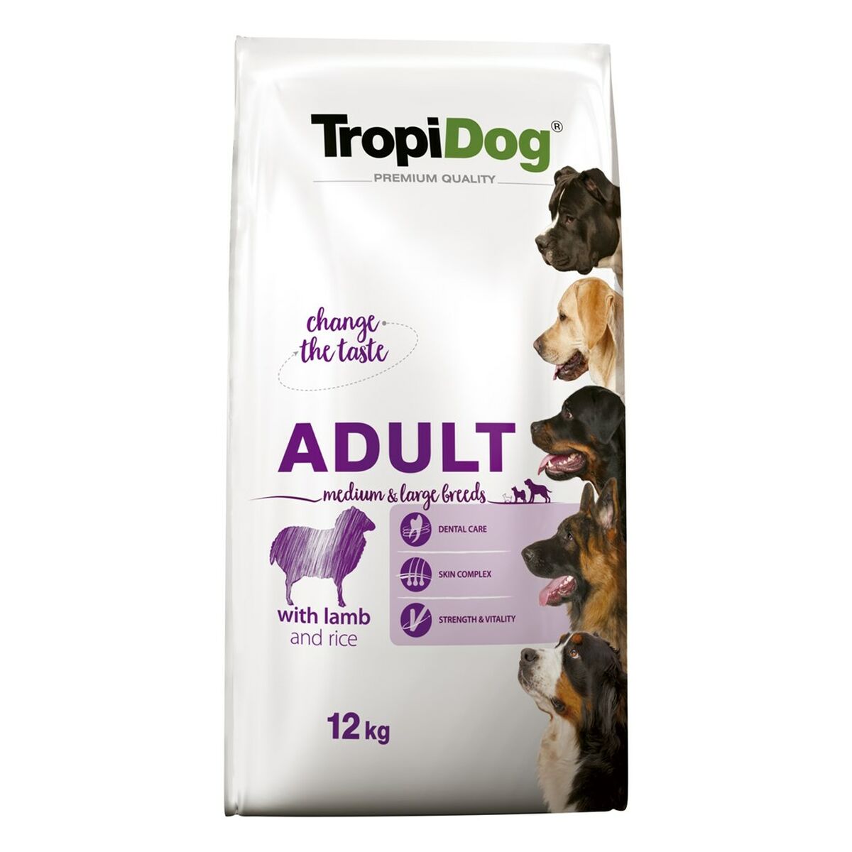 Io penso Tropi Dog Premium Adult Medium & Large Adulto Agnello Riso Uccelli 12 kg