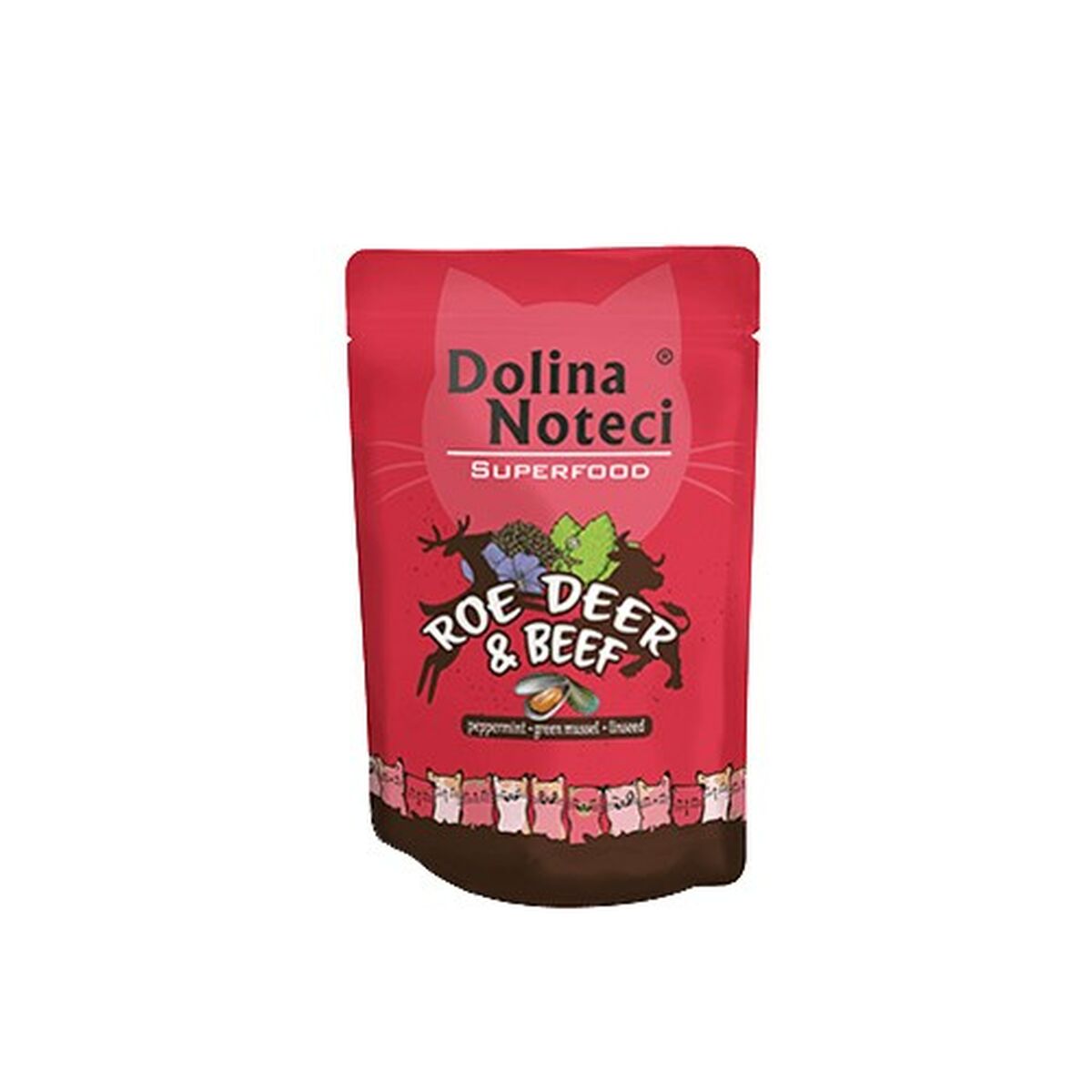 Cibo per gatti Dolina Noteci Superfood Pollo Carne di vitello Cervo 85 g