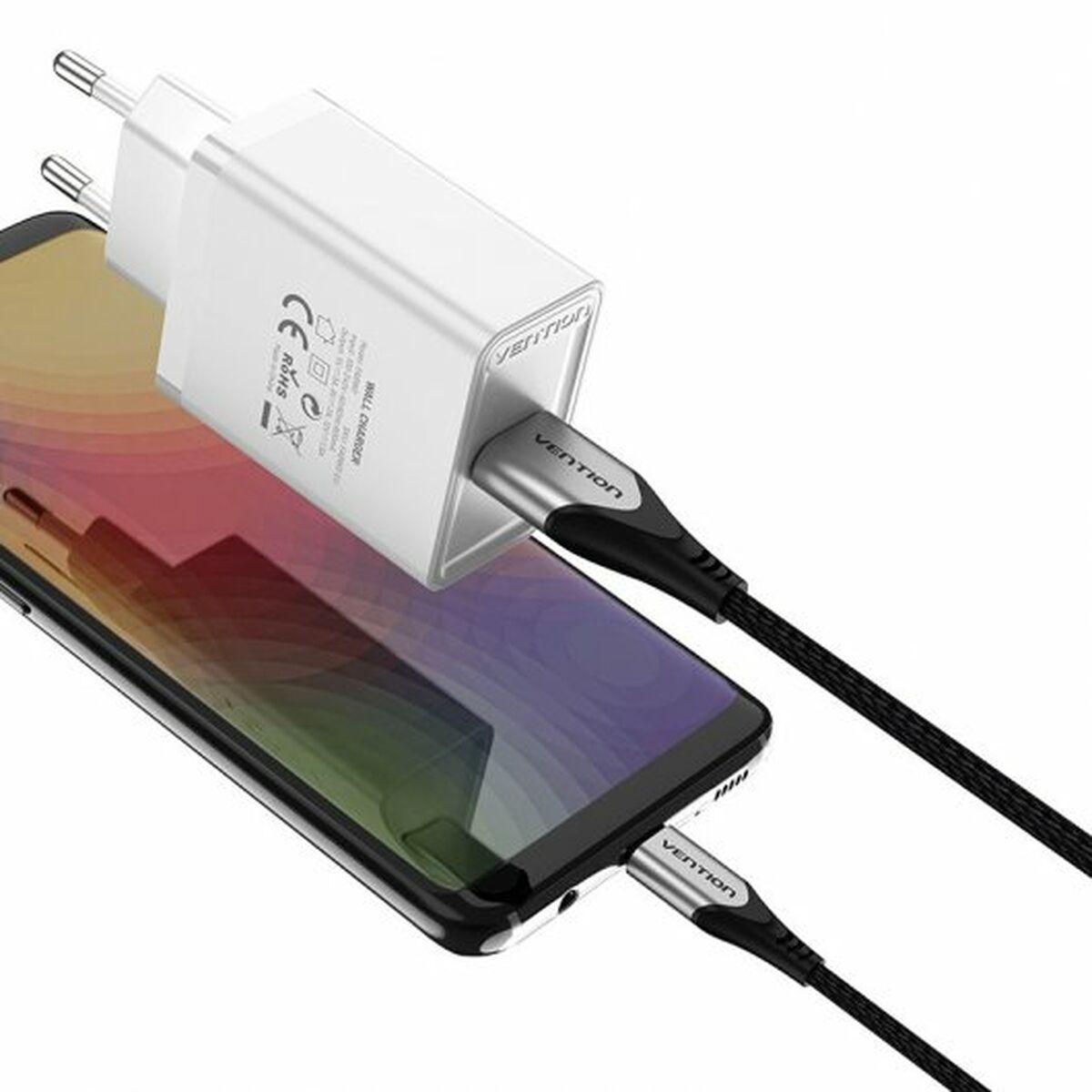 Caricabatterie da Parete Vention FABW0-EU Bianco 18 W