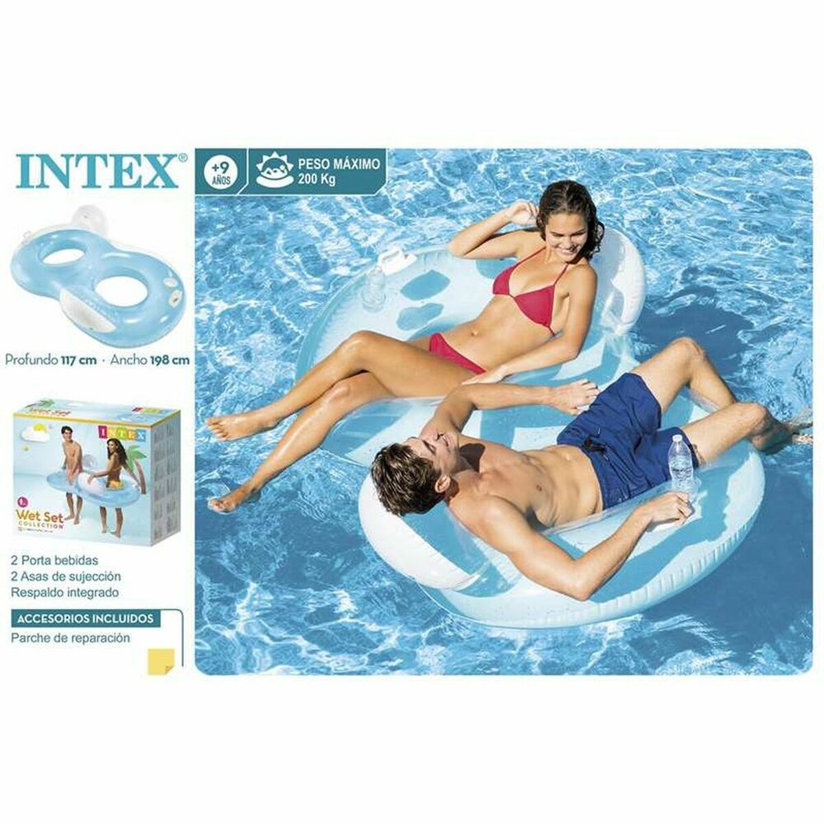 Materassino Gonfiabile Intex 56800 Supporto 198 x 117 cm
