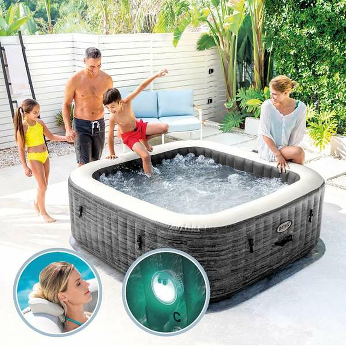 Spa Gonfiabile Colorbaby Purespa Burbujas Greystone Deluxe