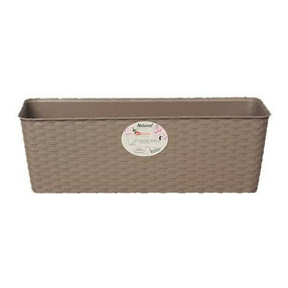 Vaso rettangolare da Balcone Stefanplast 73502 Marrone Plastica