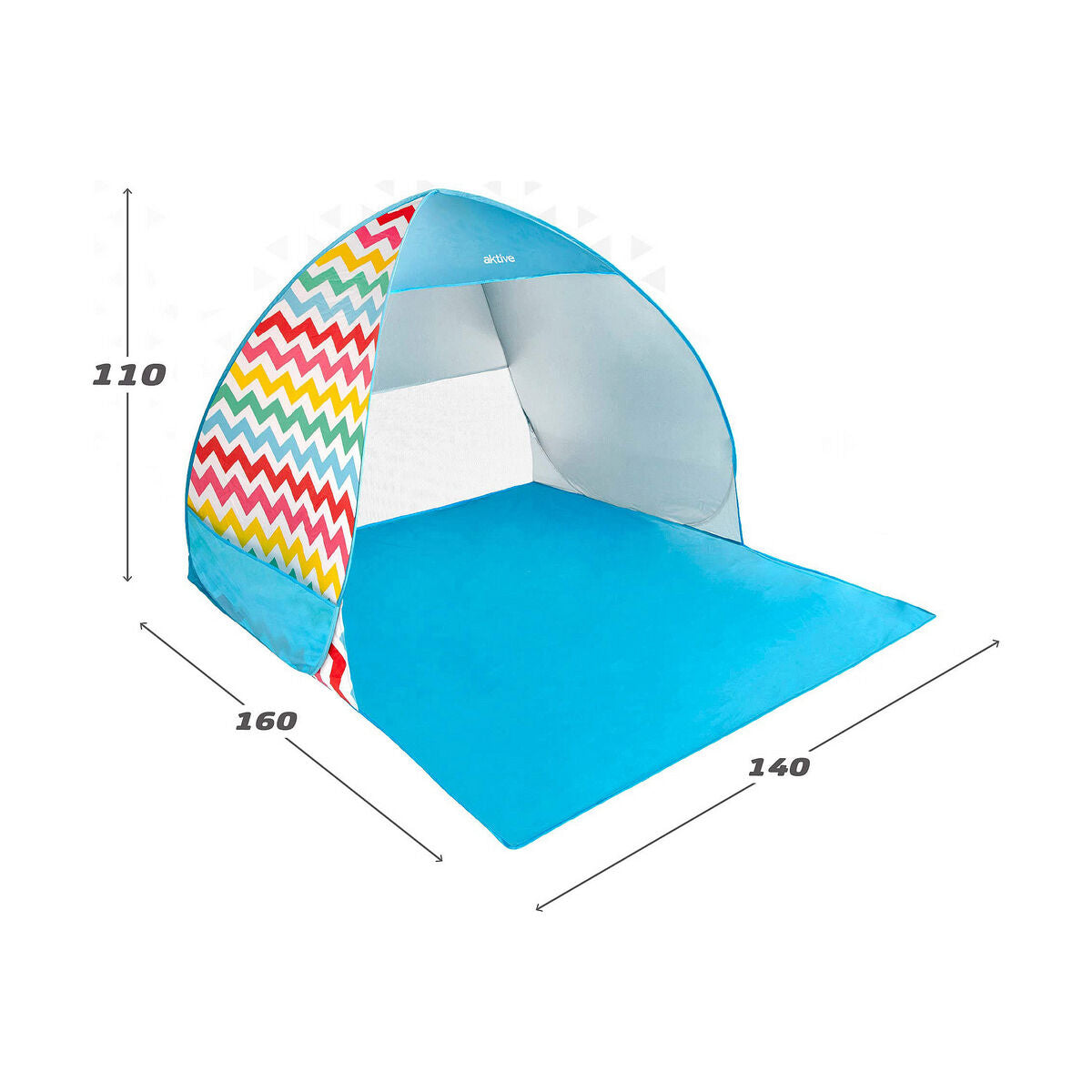 Parabrezza Colorbaby Righe Azzurro 160 x 140 x 110 cm
