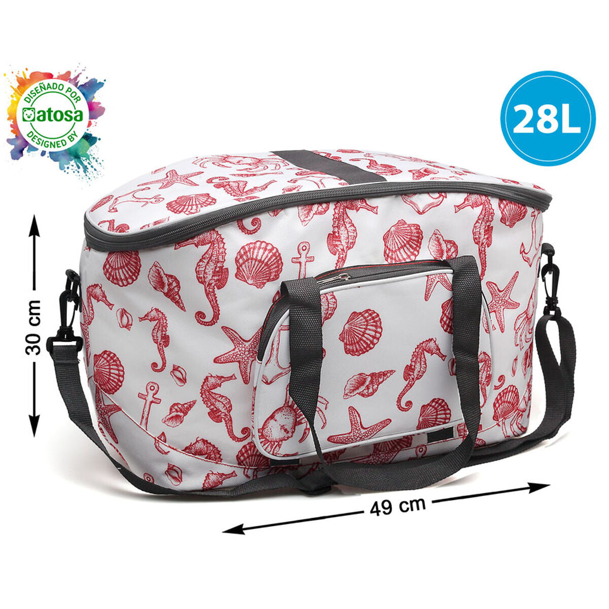 Borsa Frigo Rosso Marino 49 x 21 x 30 cm
