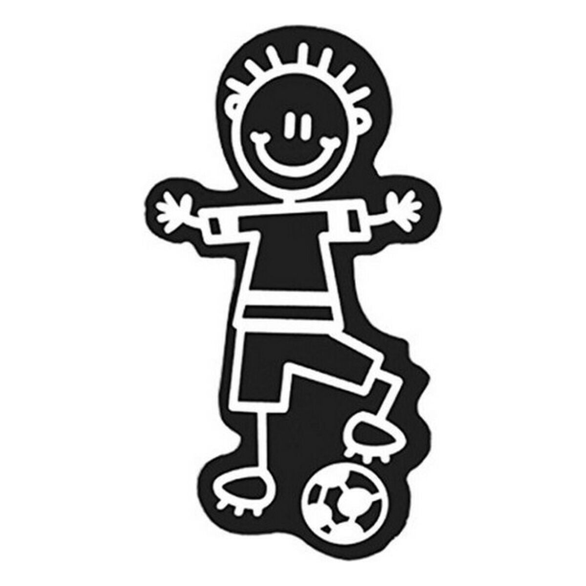 Adesivo per Auto Family Bimbo Pallone da Calcio