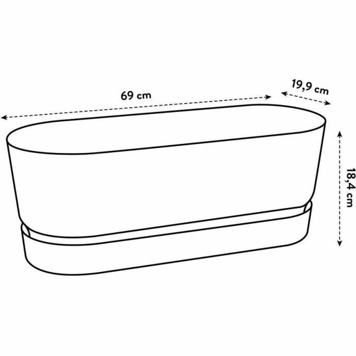 Vaso rettangolare da Balcone Elho 70 cm Plastica