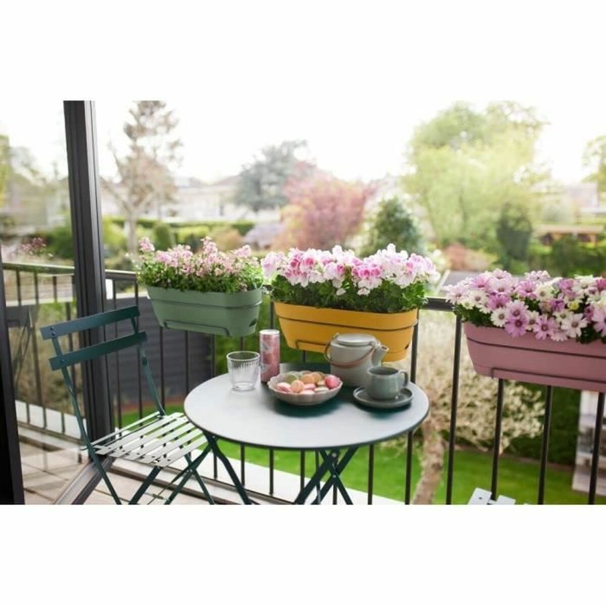 Vaso rettangolare da Balcone Elho Rosa Plastica