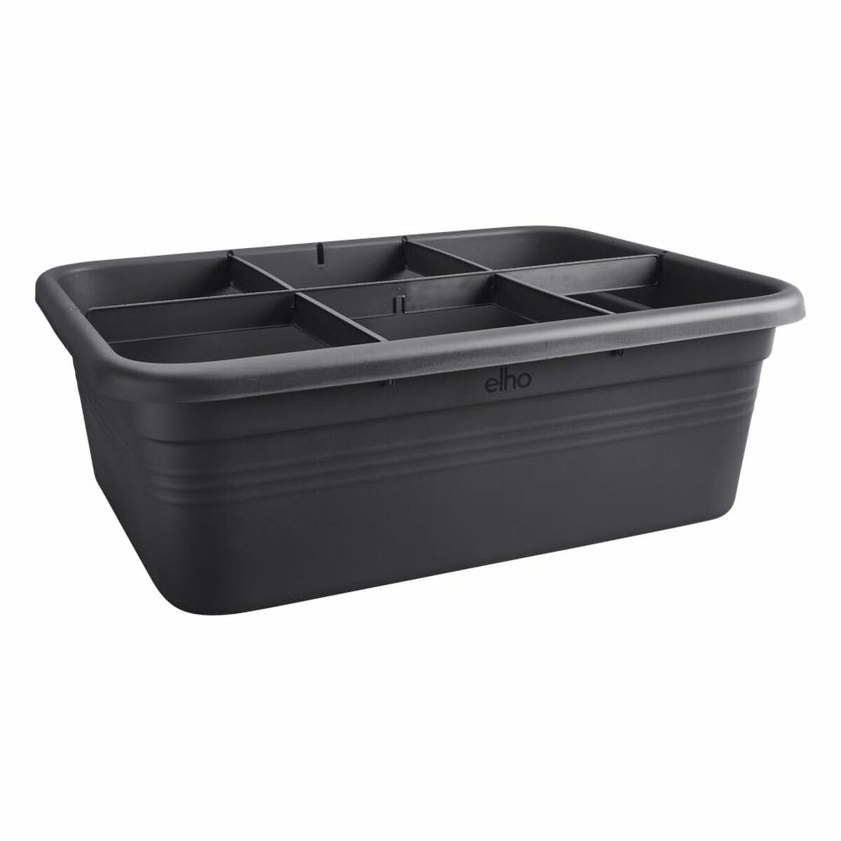 Vaso Elho 7,4 x 76 x 26,8 cm Nero Plastica Quadrato