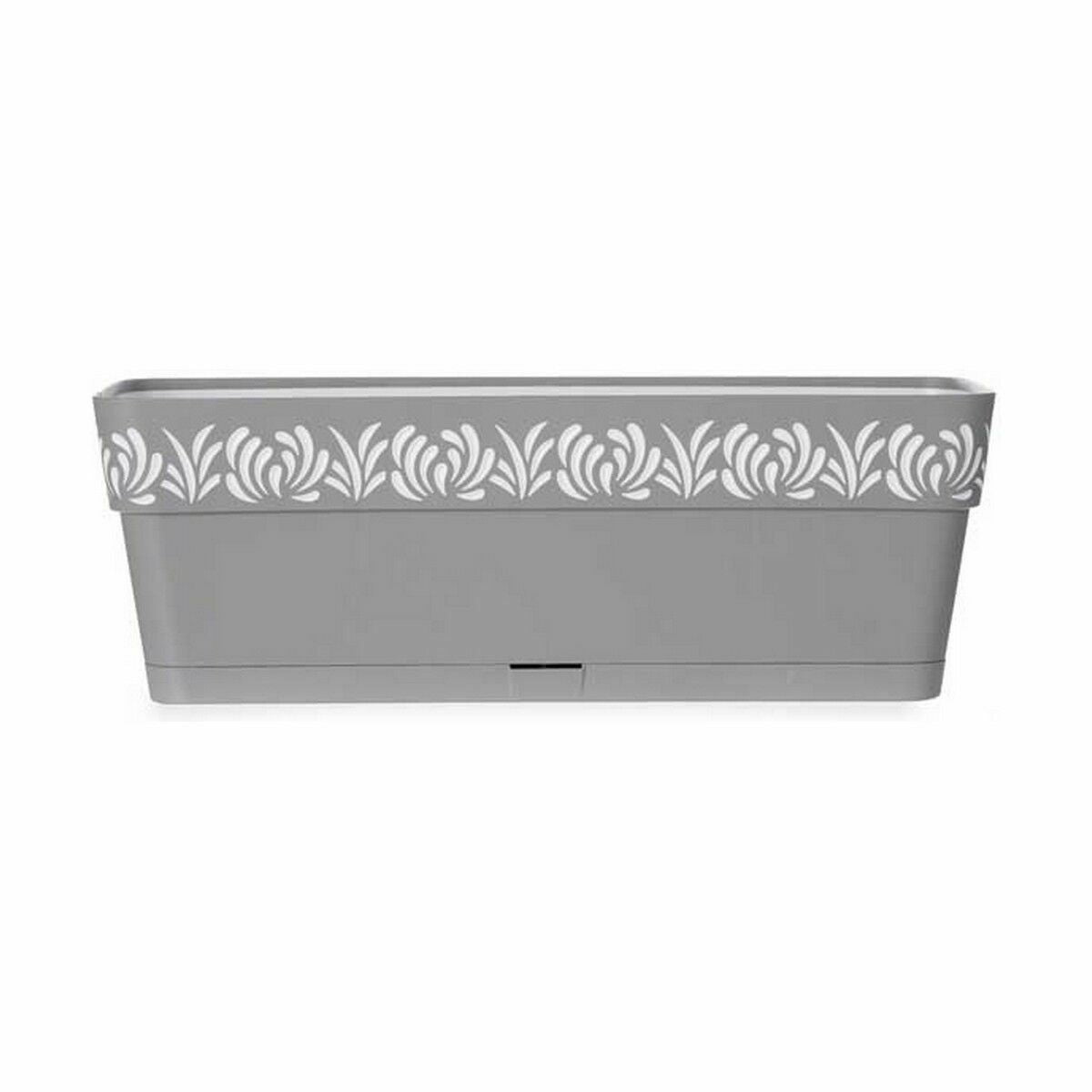 Vaso Autoirrigante Stefanplast Gaia Grigio Plastica 49,5 x 17 x 19 cm (12 Unità)