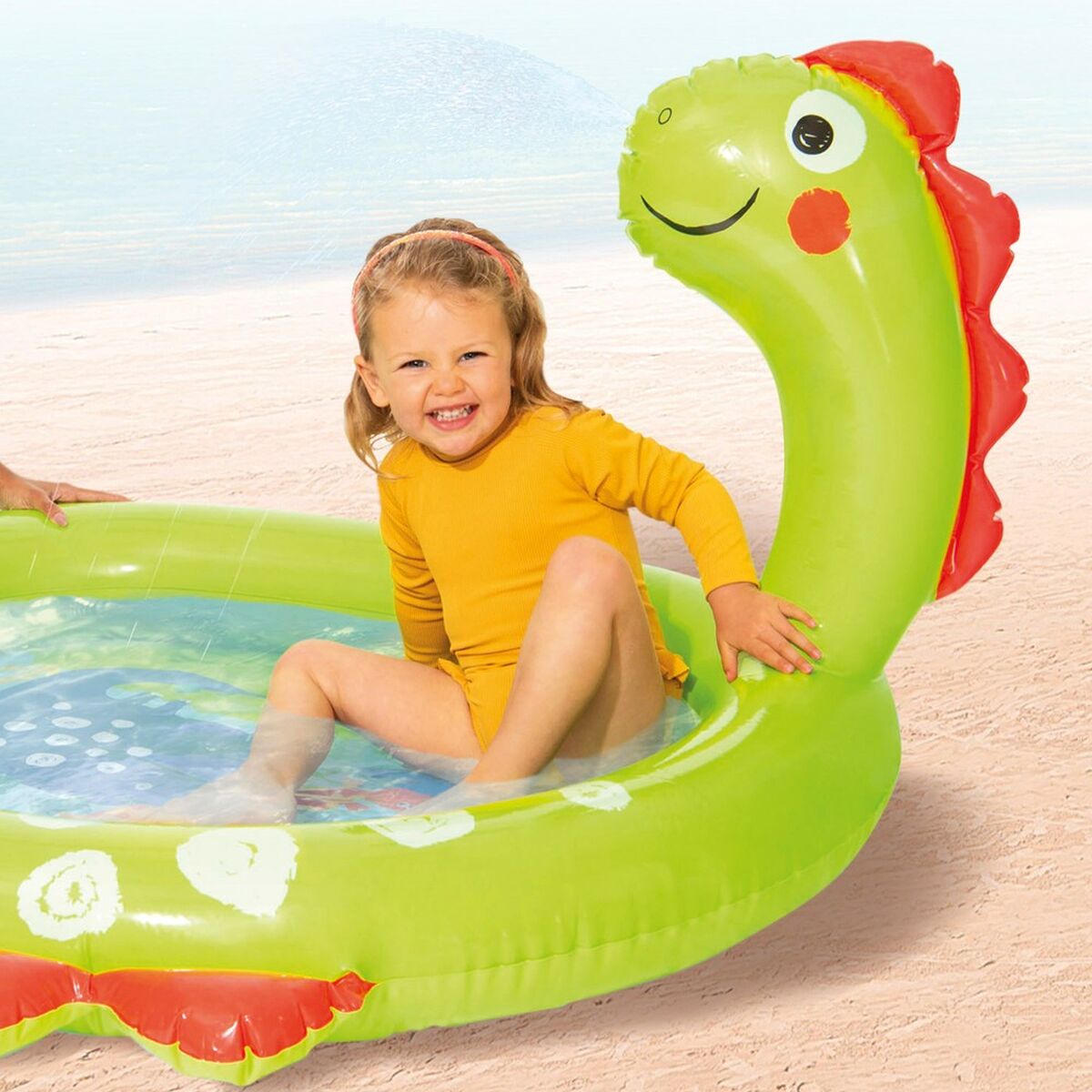 Piscina Gonfiabile per Bambini Intex Dinosauro 68 L 119 x 66 x 109 cm Verde (6 Unità)