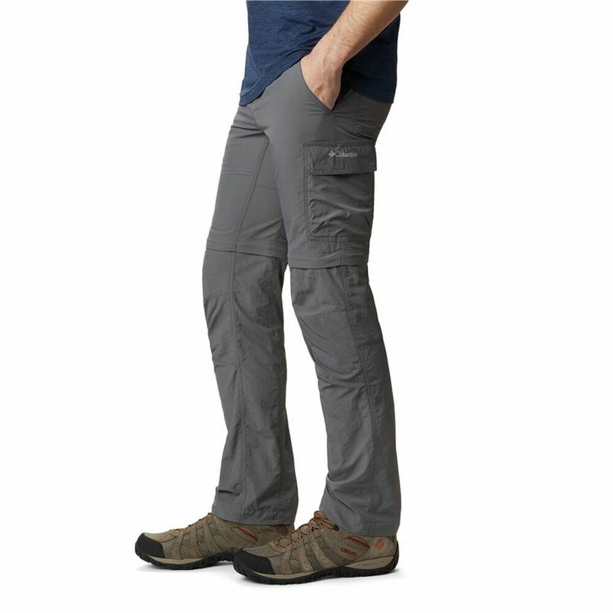 Pantalone Lungo Sportivo Columbia Silver Ridge Convertible Grigio Uomo