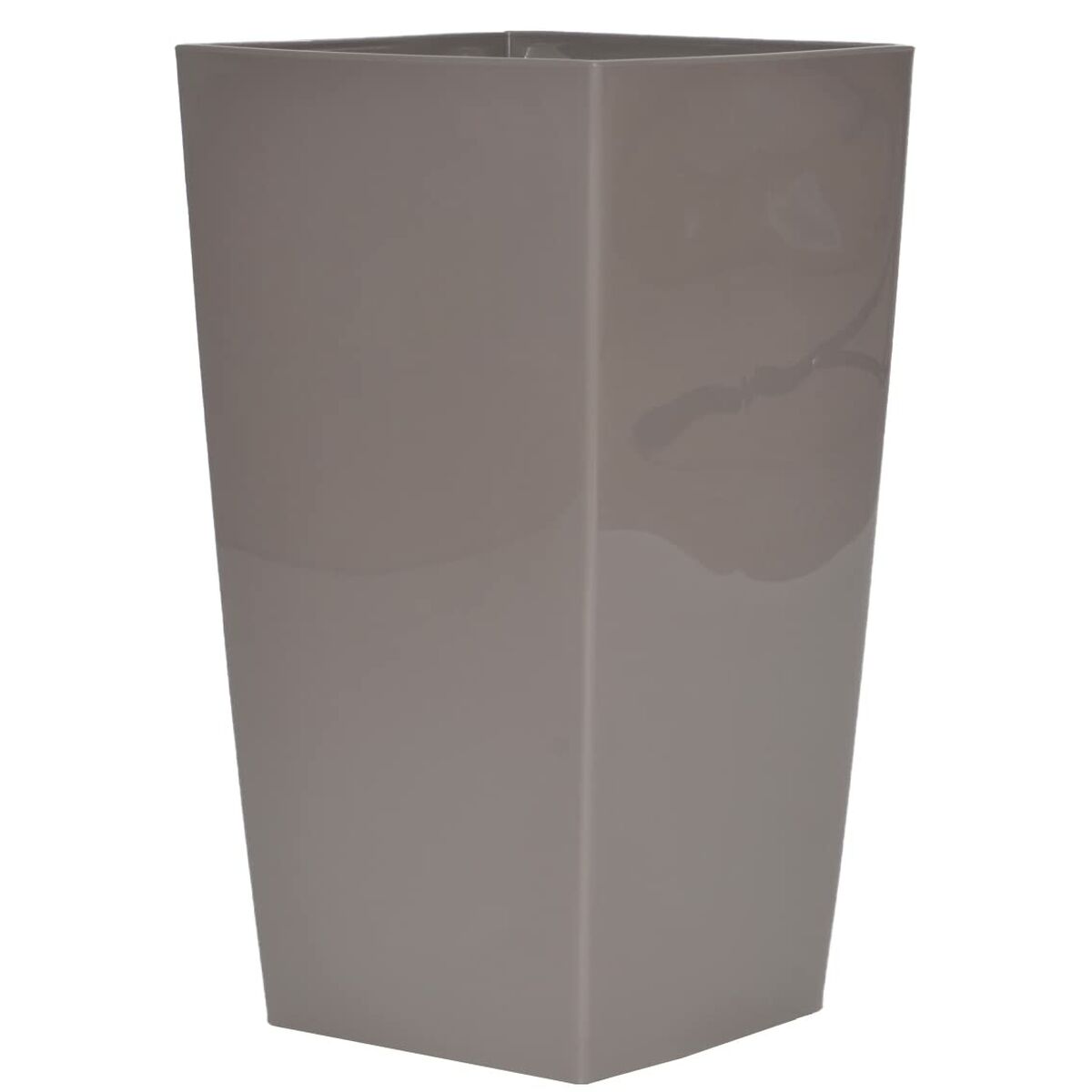 Vaso Riviera Nuance Quadrato Taupé Plastica 38 x 38 x 69 cm