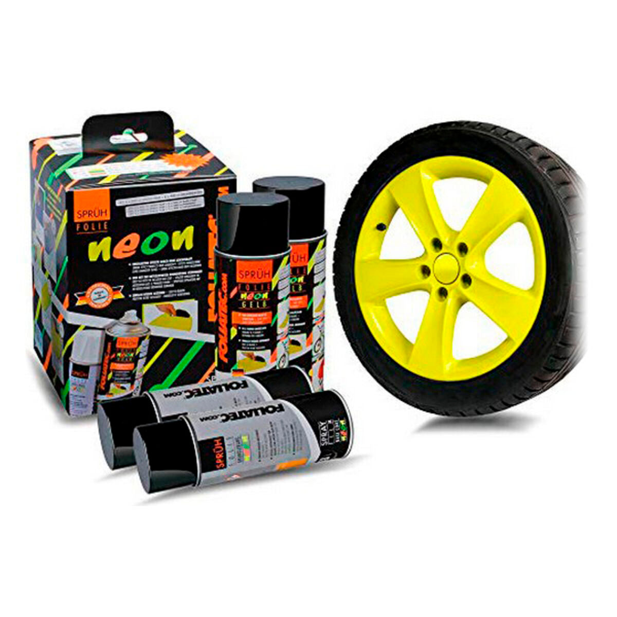 Gomma Liquida per Auto Foliatec Giallo 400 ml (4 pcs)