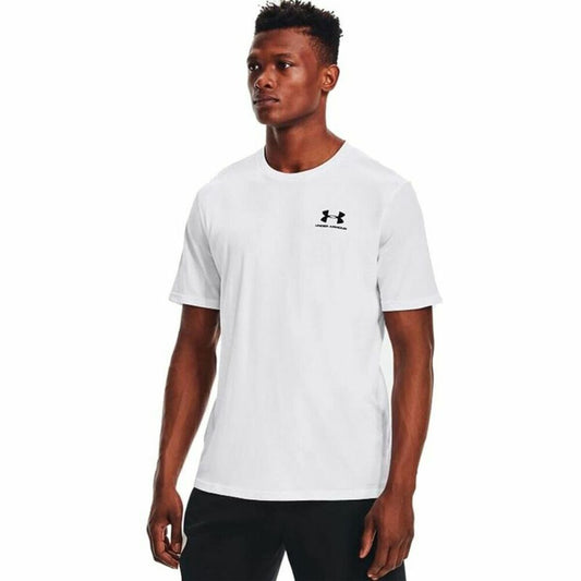 Maglia Sportiva a Maniche Corte Under Armour Sportstyle Left Chest Bianco