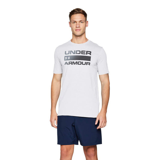 Maglia a Maniche Corte Uomo Under Armour Team issue Wordmark Taglia S Bianco