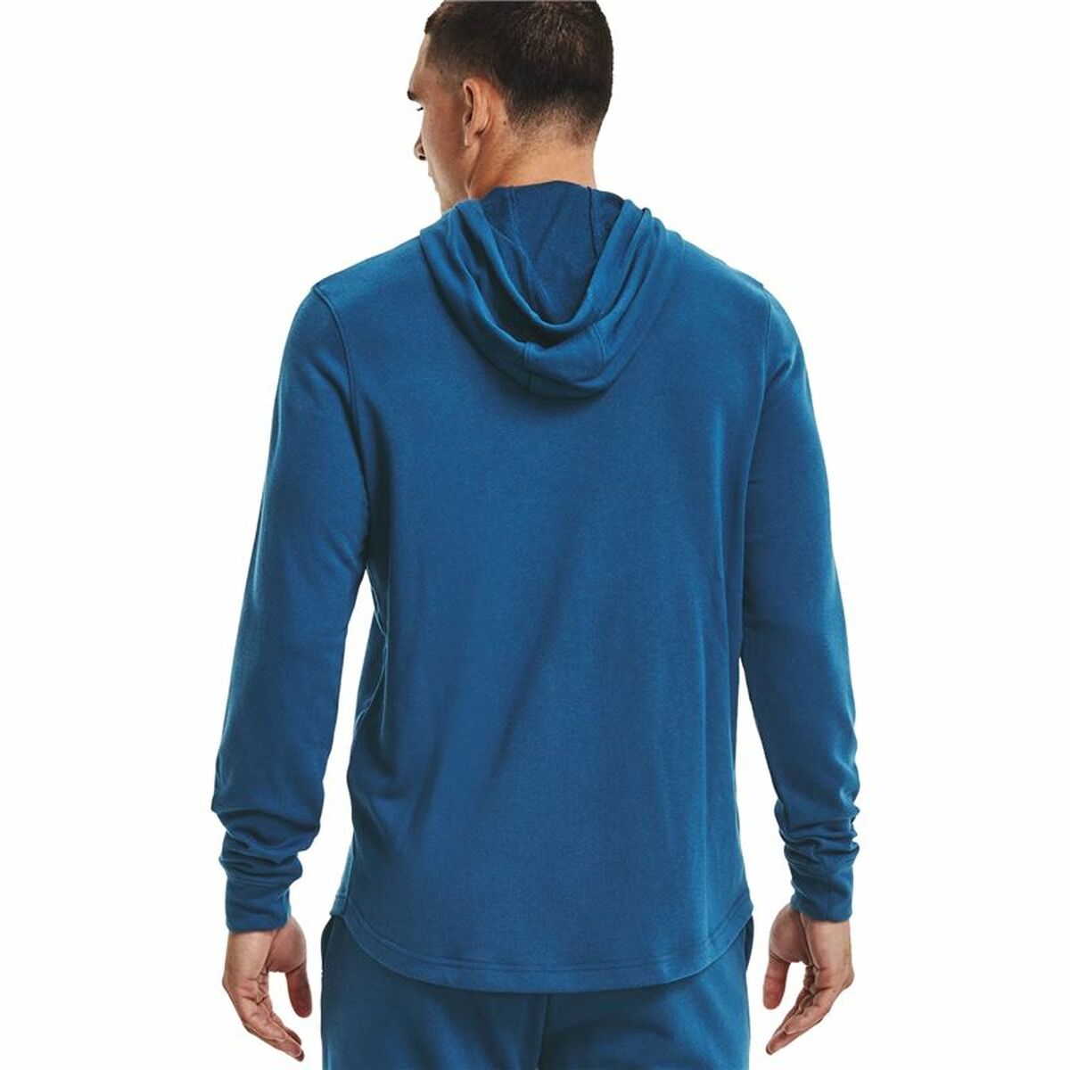 Felpa con Cappuccio Uomo Under Armour Rival Terry Azzurro