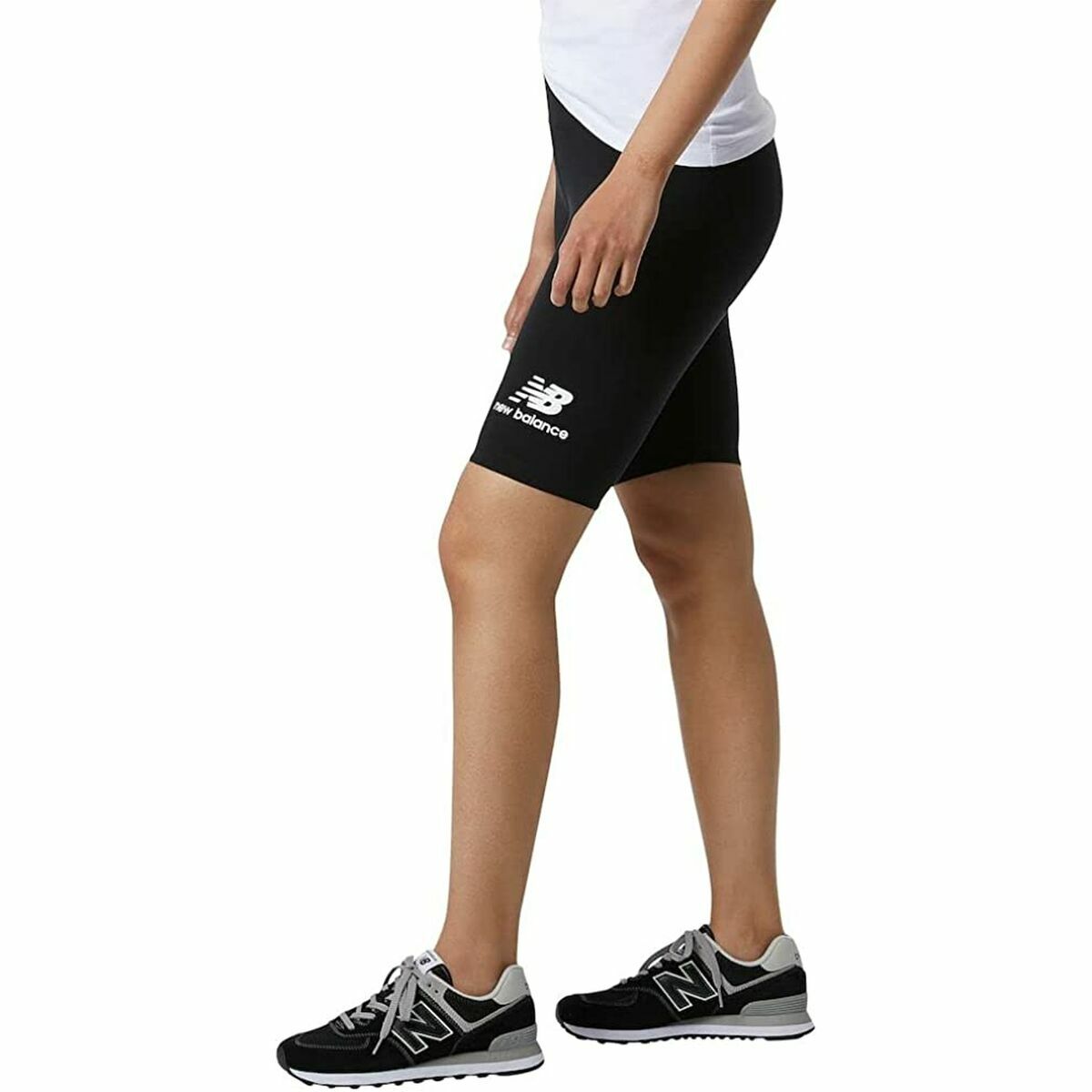 Leggings Sportivo da Donna New Balance Essentials Stacked Fitted Nero