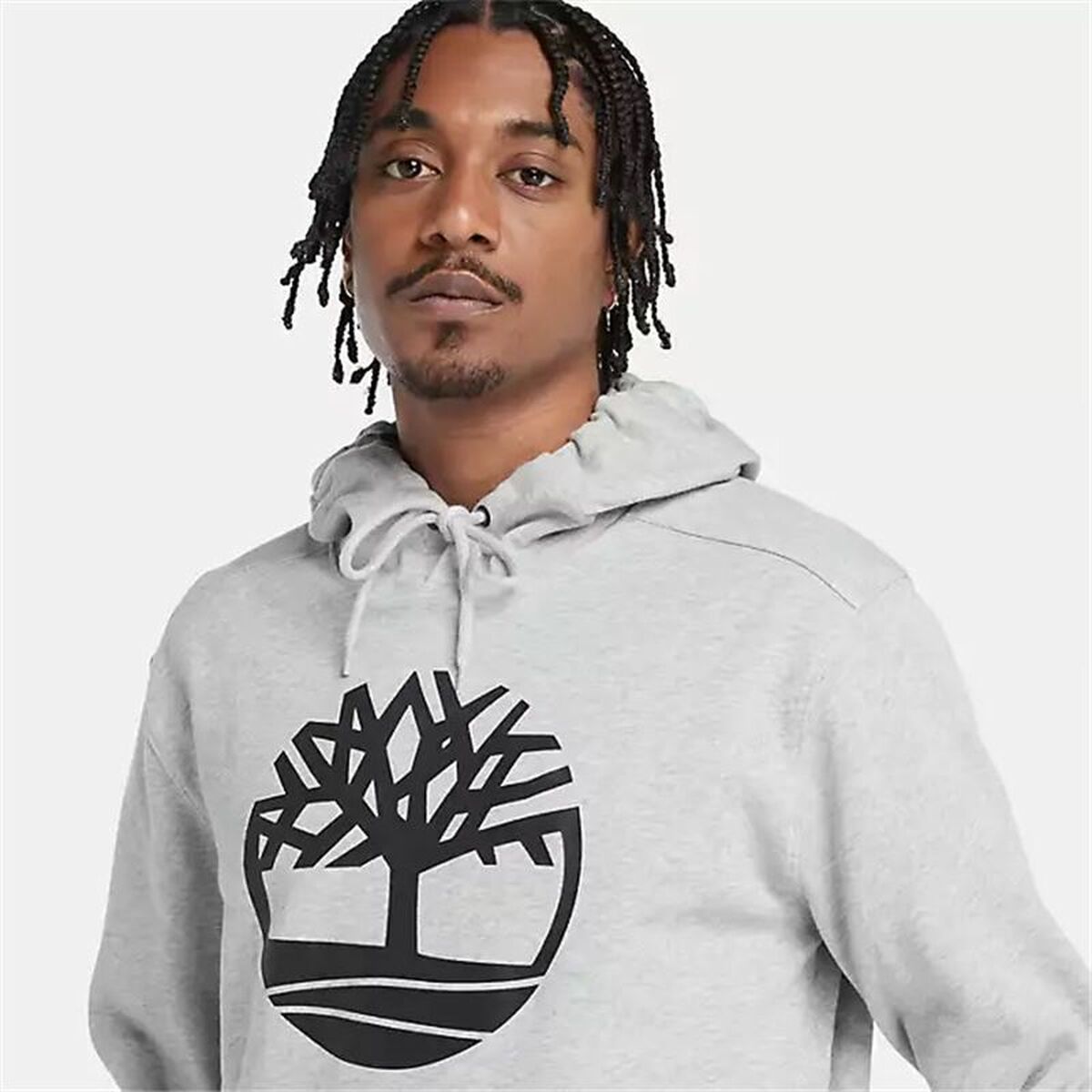 Felpa con Cappuccio Uomo Timberland Kenn Tree Logo Grigio chiaro