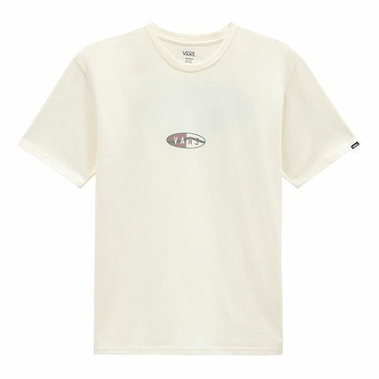 Maglia a Maniche Corte Uomo Vans Oval Team Antique Bianco