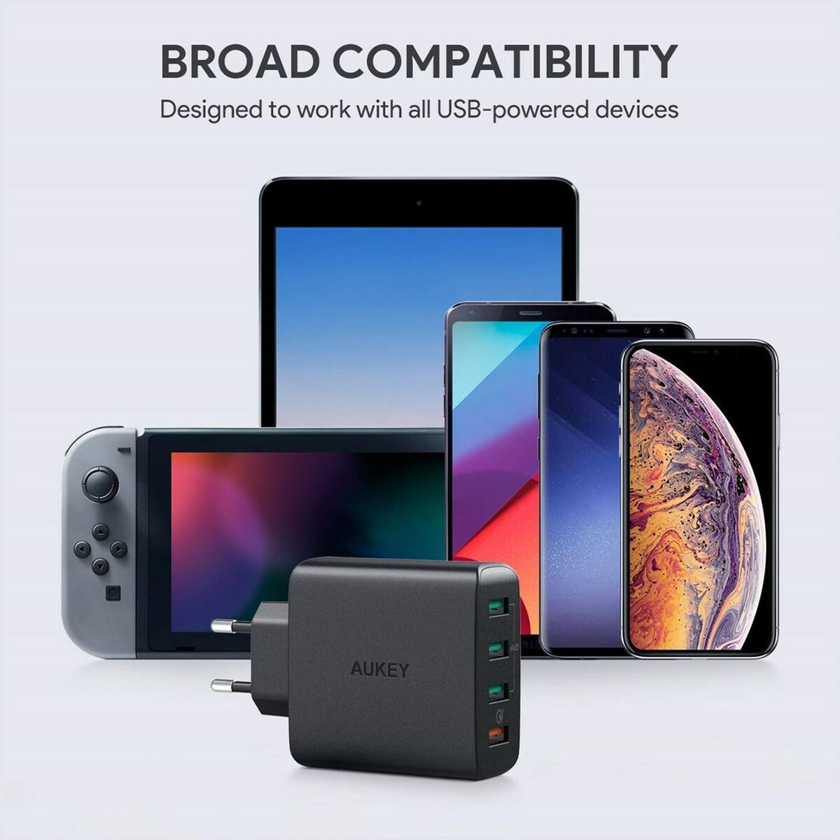 Caricabatterie da Parete Aukey PA-T18 Nero 45 W