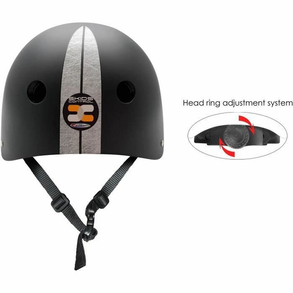 Casco Stamp JH674112 Azzurro Nero + 3 anni