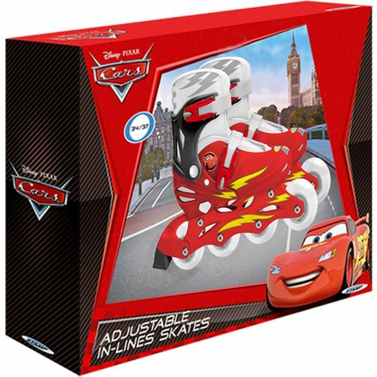 Pattini in Linea Stamp Cars Disney 30-33 Rosso