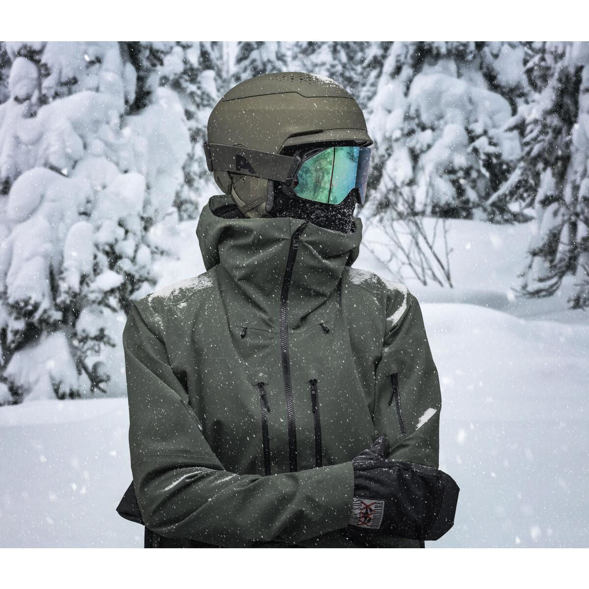 Occhiali da Sci Alpina Blackcomb Q-Lite Azzurro Verde Grigio Oliva S2