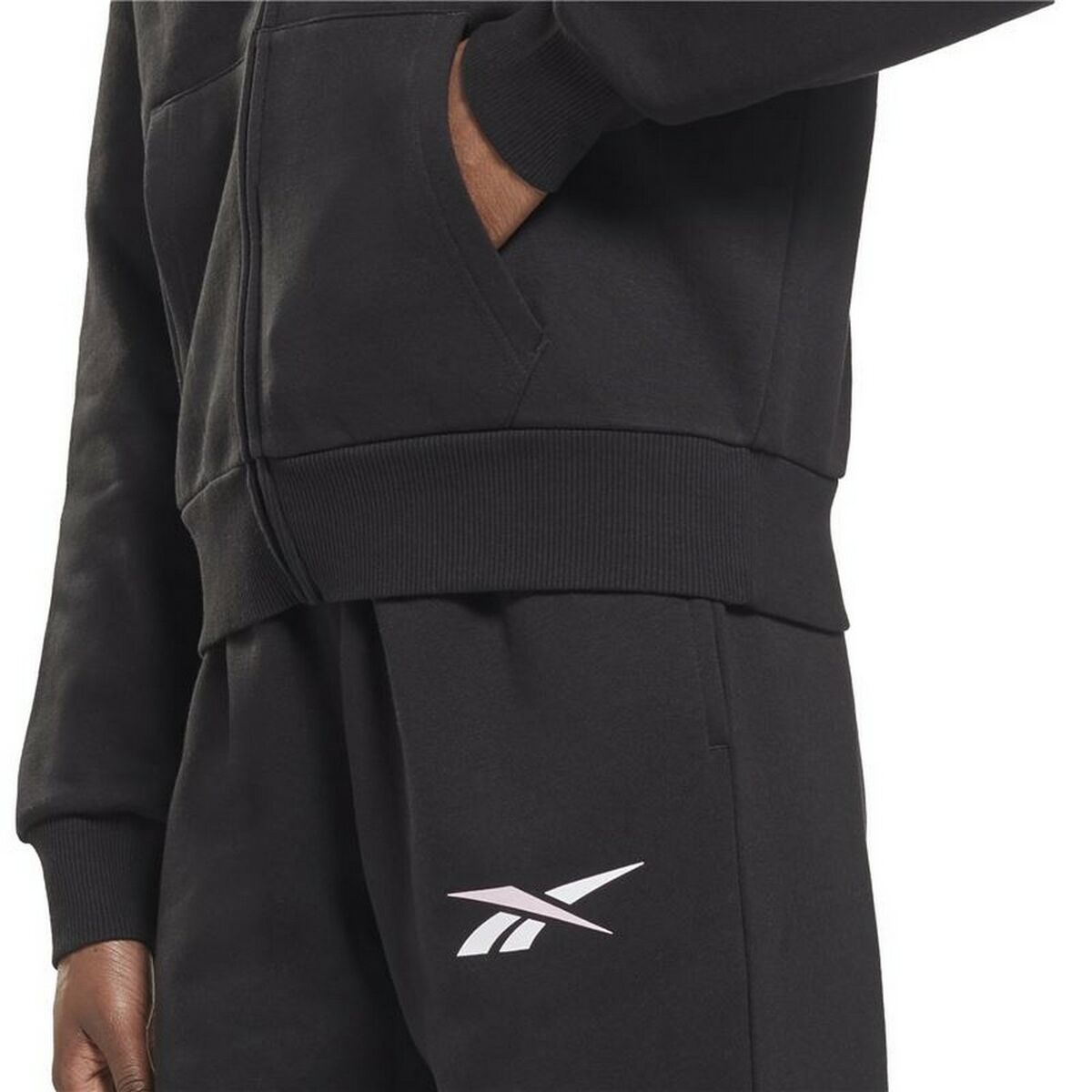 Giacca Sportiva da Donna Reebok Training Essentials Vector Full-Zip Nero