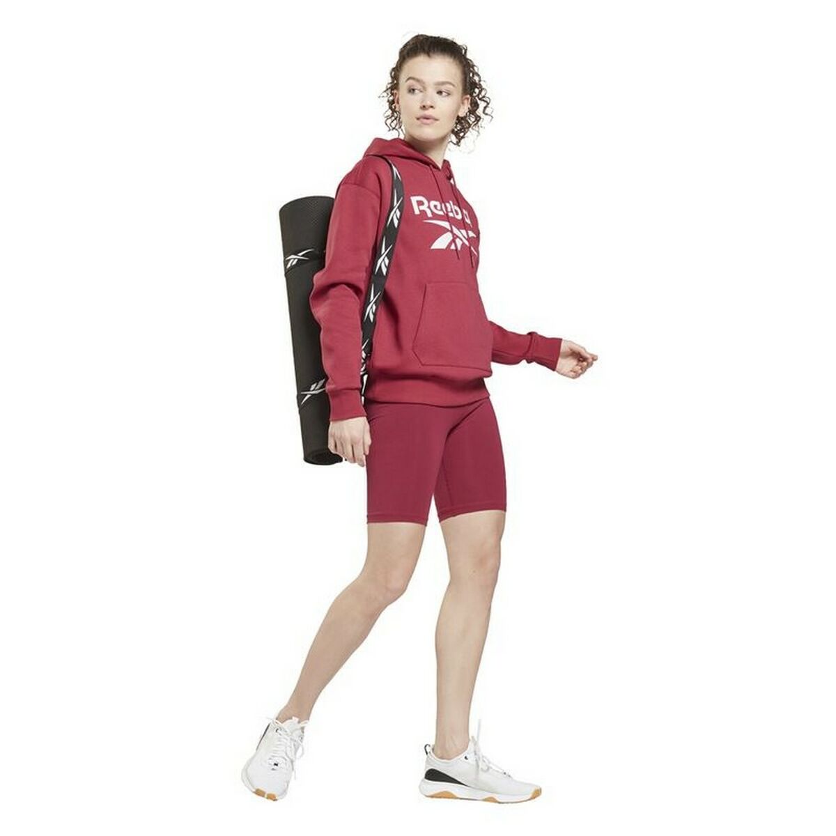 Felpa con Cappuccio Donna Reebok Identity Rosso