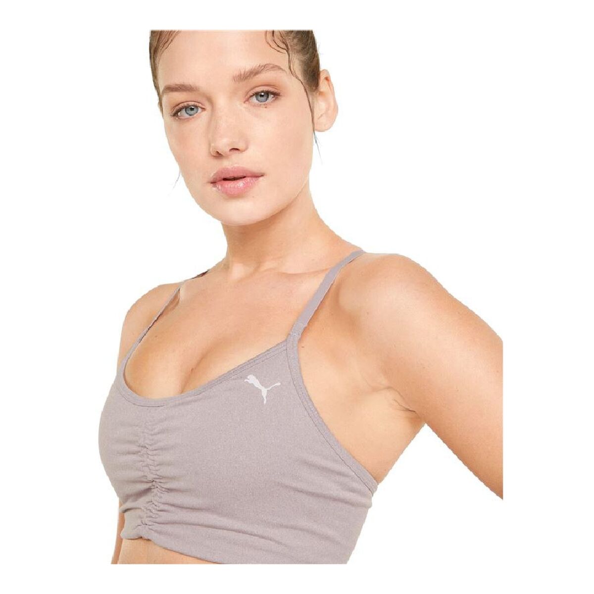Reggiseno Sportivo Puma Low Impact Studio Foundation Grigio Malva