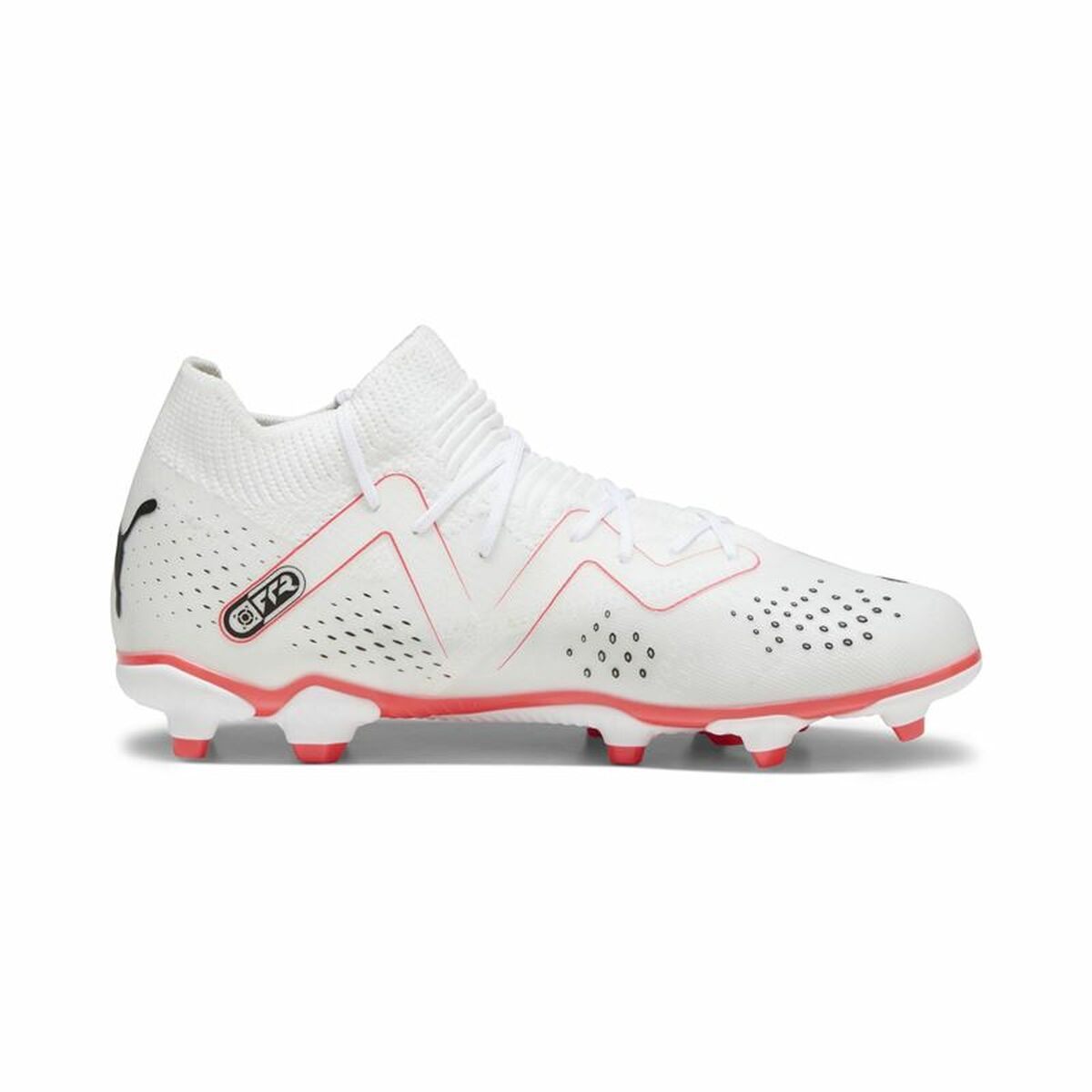 Scarpe da Calcio per Bambini Puma Future Match Fg/Ag J  Bianco Rosso