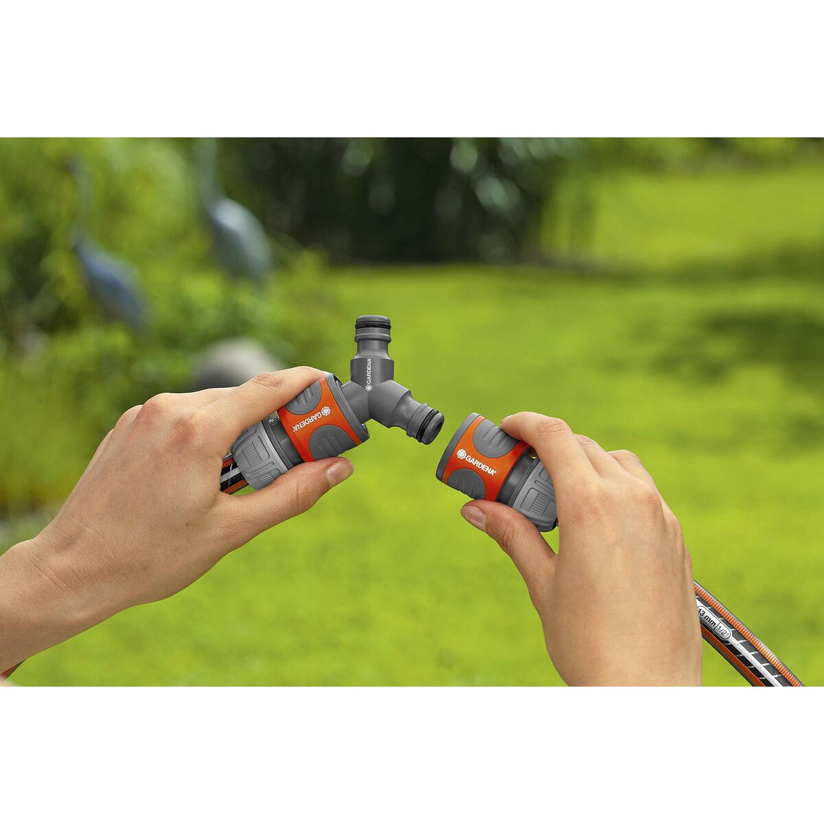 Connettore Gardena 18287-20 Triplo Sistema di irrigazione Ø 15 mm