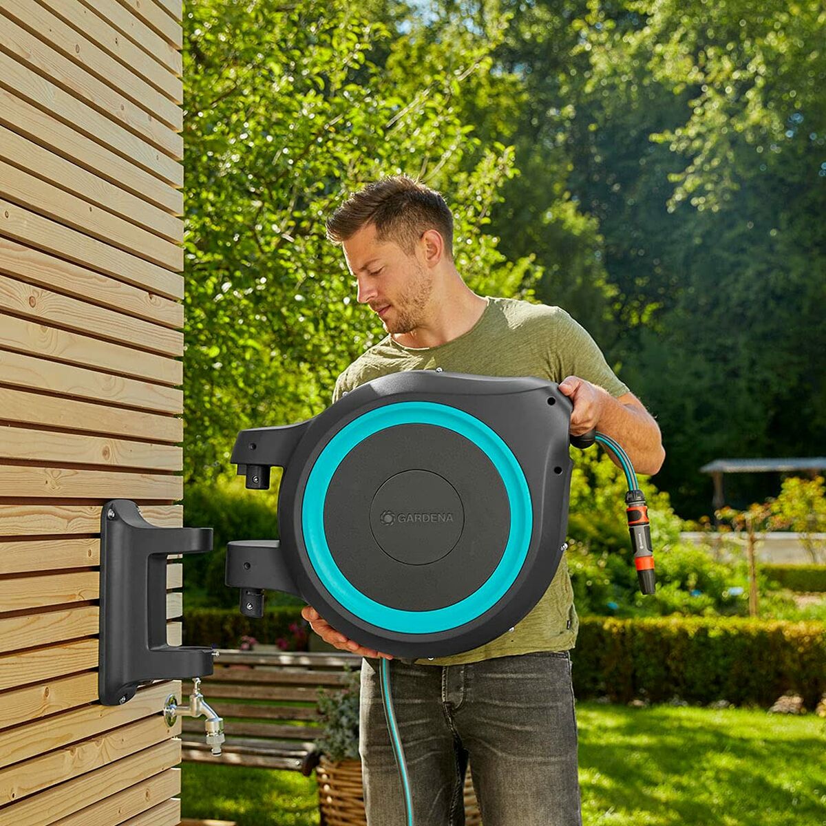 Avvolgitubo Gardena Rollup Automatico 25 m