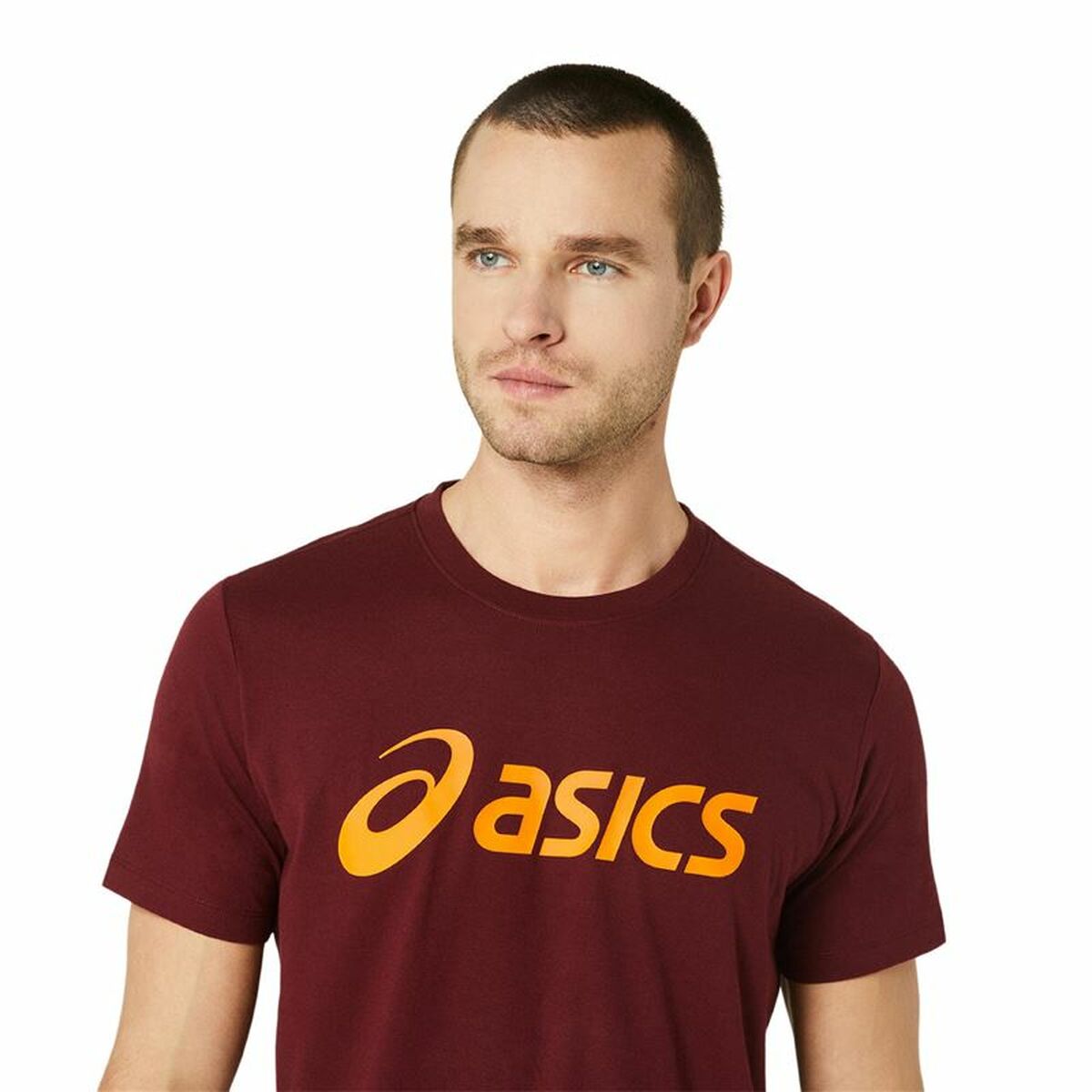Maglia a Maniche Corte Uomo Asics  ASICS Big Logo Rosso Scuro