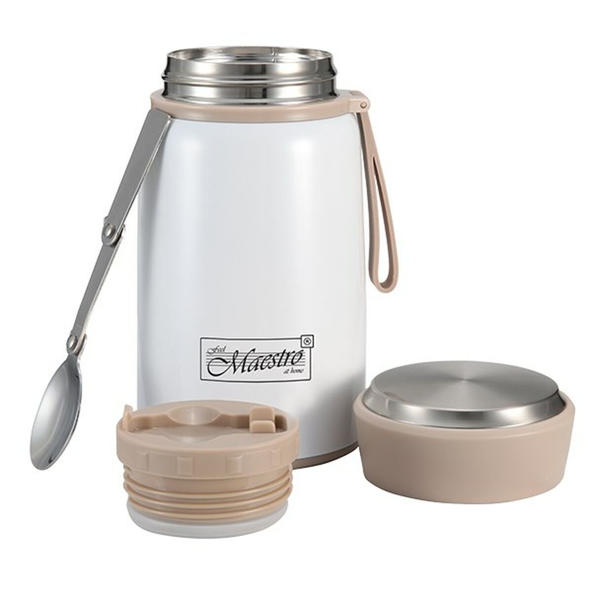 Thermos Feel Maestro Bianco Acciaio inossidabile Plastica 800 ml