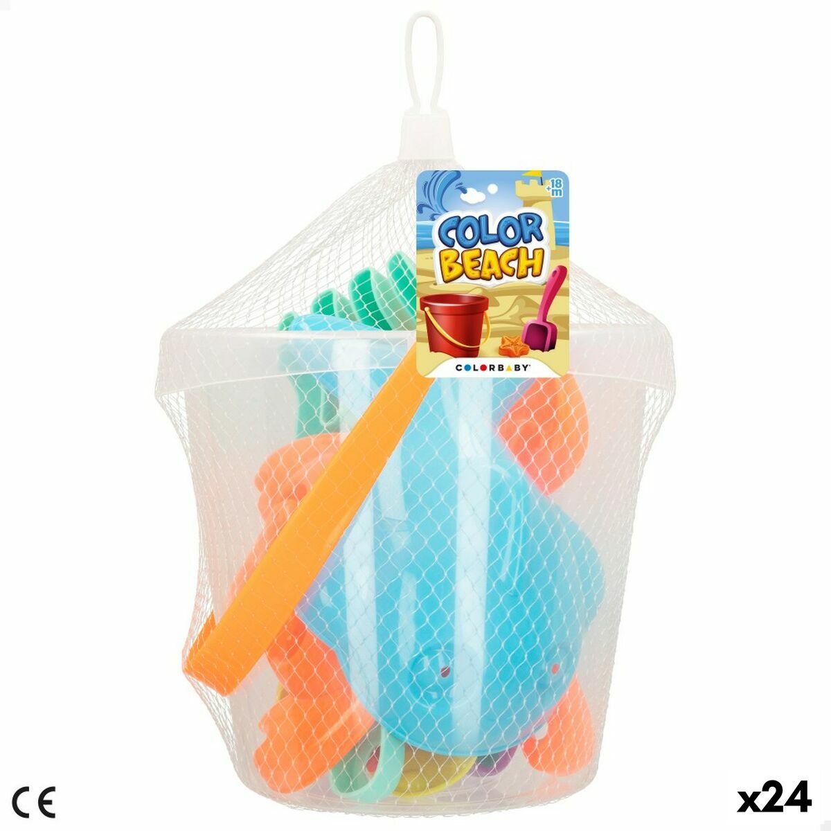 Set di giocattoli per il mare Colorbaby Ø 18 cm (24 Unità)