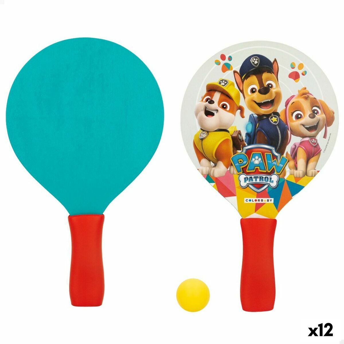 Palette da Spiaggia The Paw Patrol Legno 18,5 x 31,5 x 0,5 cm (12 Unità)