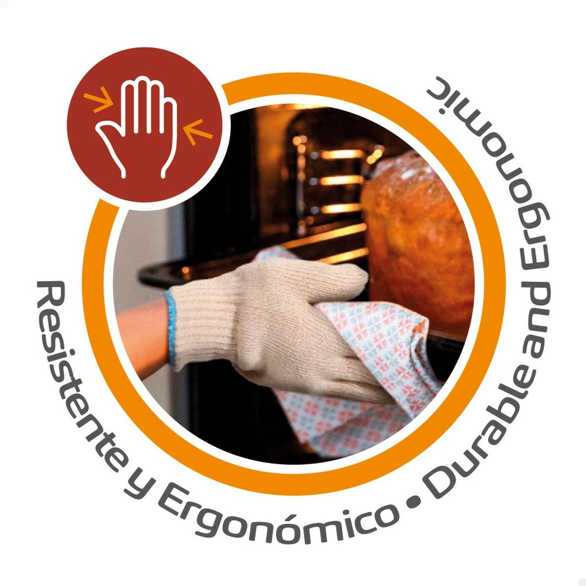 Guanto da barbecue Aktive 24 Unità Beige