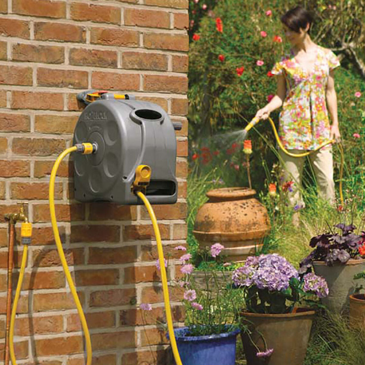 Avvolgitubo Hozelock Compact Reel 2415r0000 25 m PVC