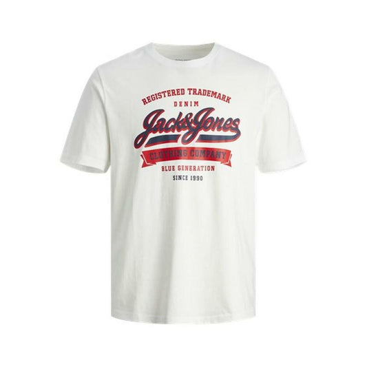 Maglia a Maniche Corte Uomo Jack & Jones JJELOGO TEE SS 12246690 Bianco