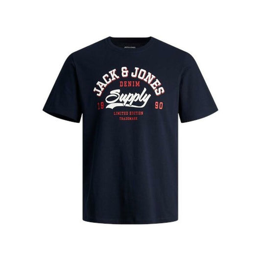 Maglia a Maniche Corte Uomo Jack & Jones JJELOGO TEE SS 12246690 Blu Marino