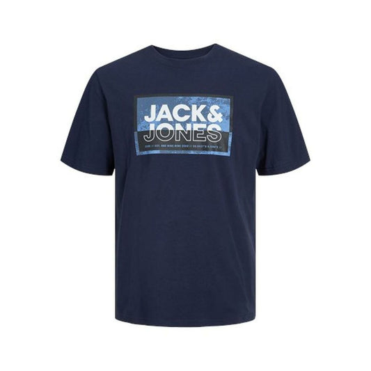 Maglia a Maniche Corte Uomo Jack & Jones  JCOLOGAN TEE SS 12253442  Blu Marino