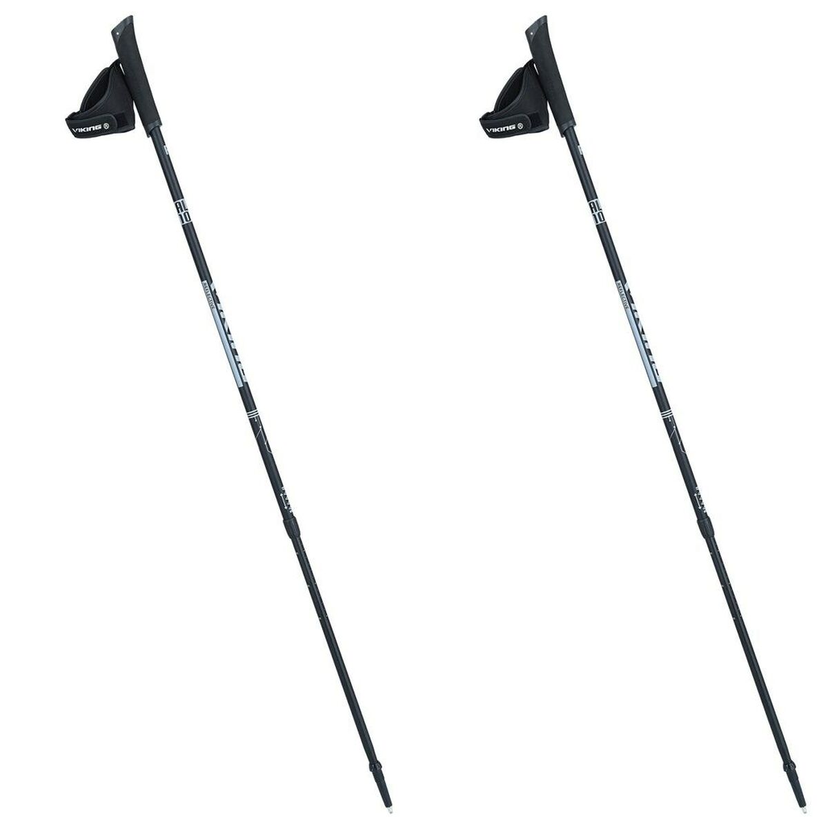 Bastone da Trekking Viking 650/23/8720/09/UNI              Nero Rosso Argentato