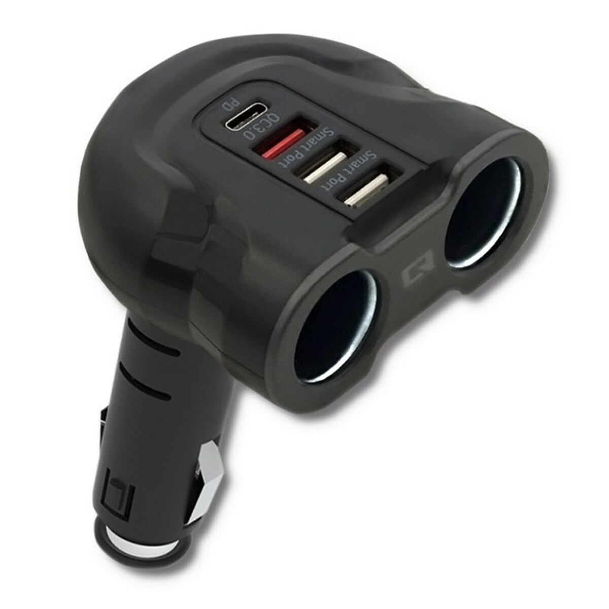 Caricabatterie per Auto Qoltec 50641 Nero 52 W