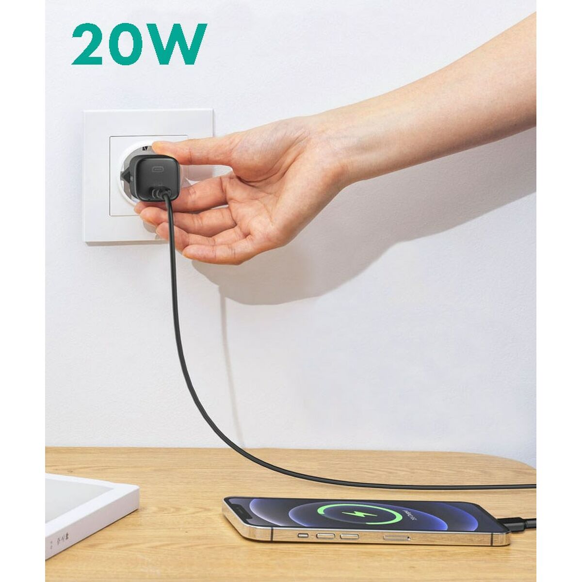 Caricabatterie da Parete Aukey PA-B1 Black Nero 20 W (1 Unità)
